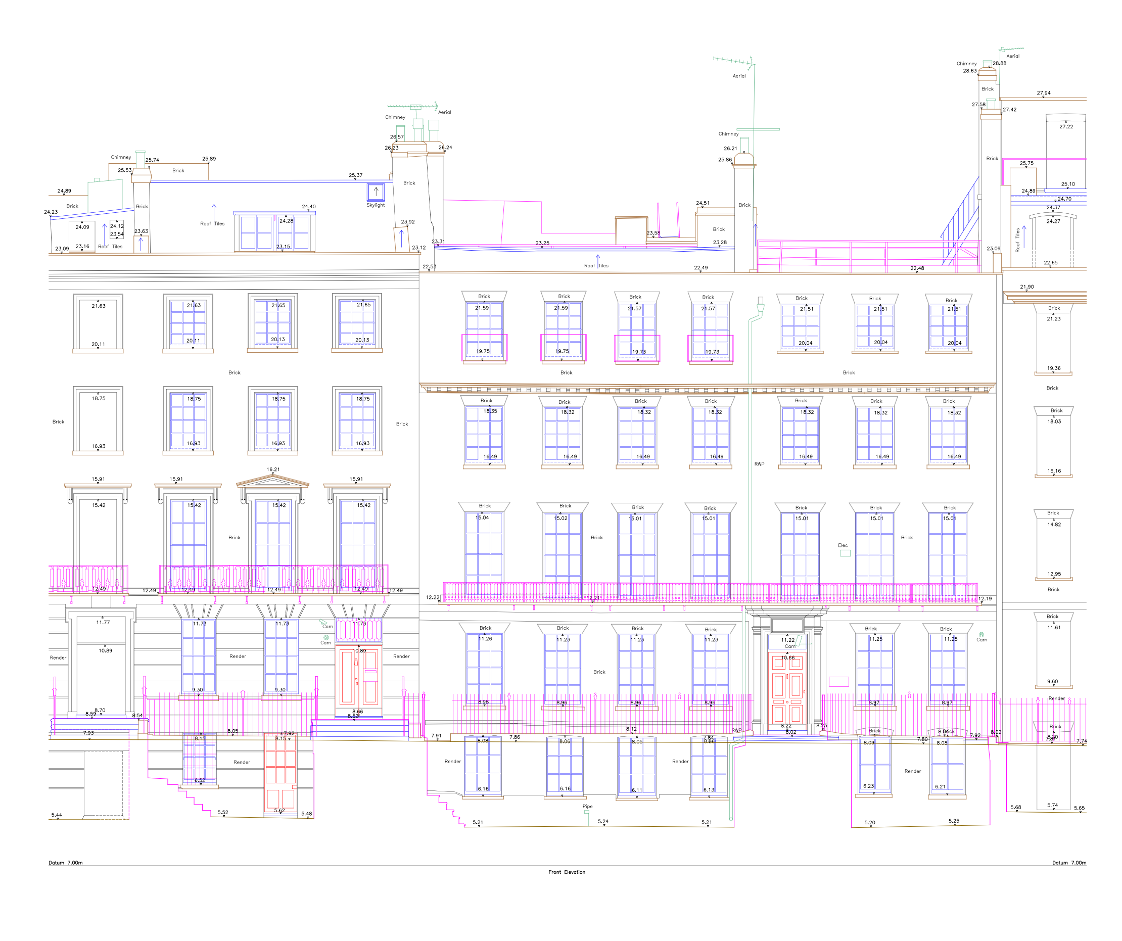 Front Elevation CAD Drawing